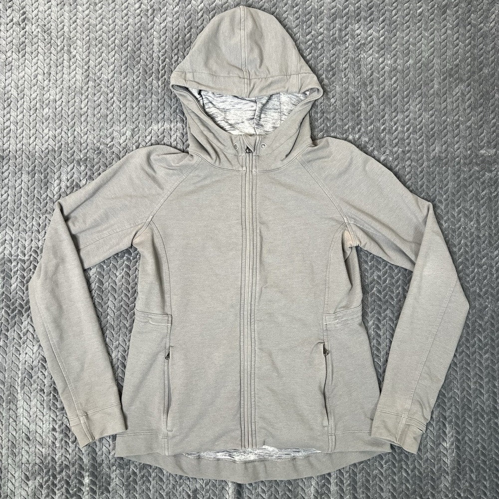 Lululemon Women's Size 8 Take Ten Gray Full-Zip Hoodie *Stain*